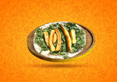 Potatoes and spinach