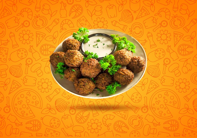 فلافل 10 <br>حبات مع سيرفيس