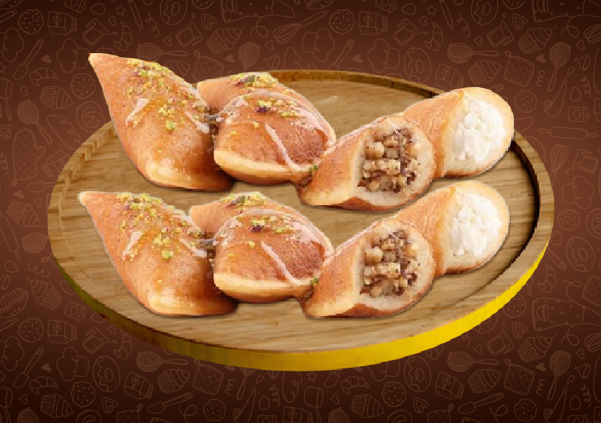 قطايف مقلية<br>(جوز-جبنة)