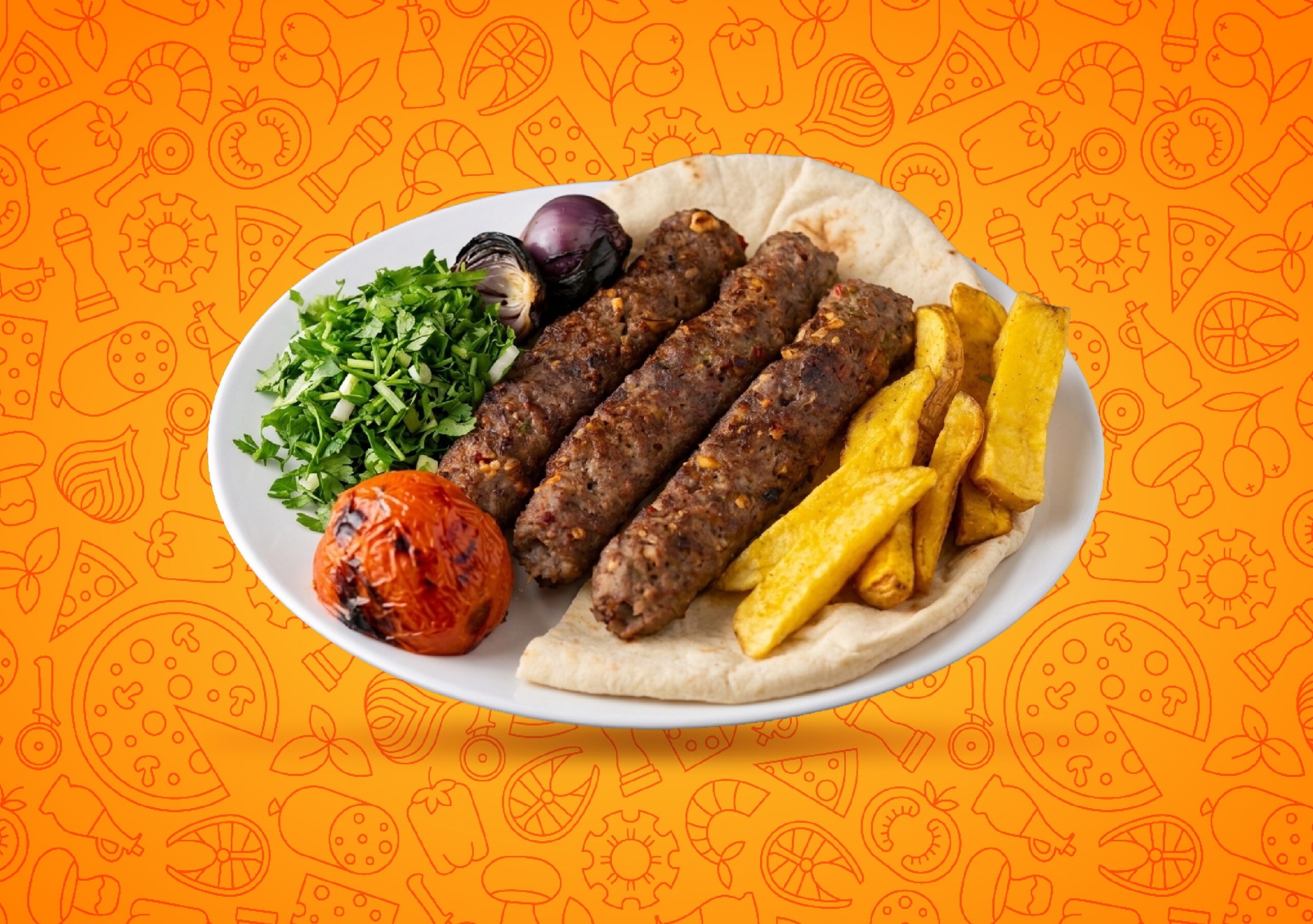 نفر كباب بالمكسّرات 3 أسياخ